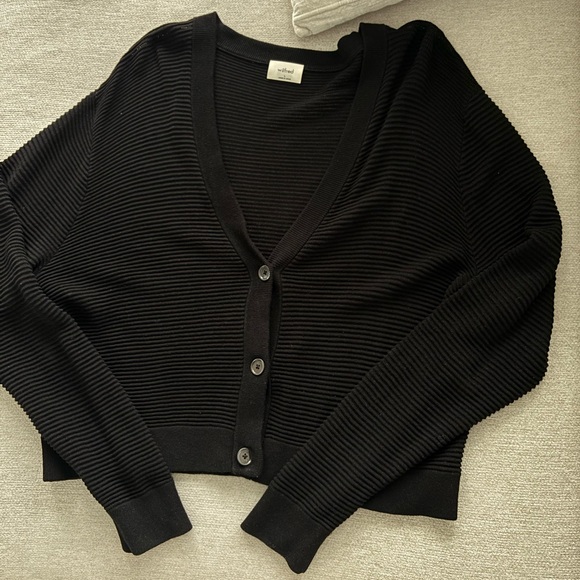 Wilfred Black Ribbed Cardigan - Picture 1 of 9